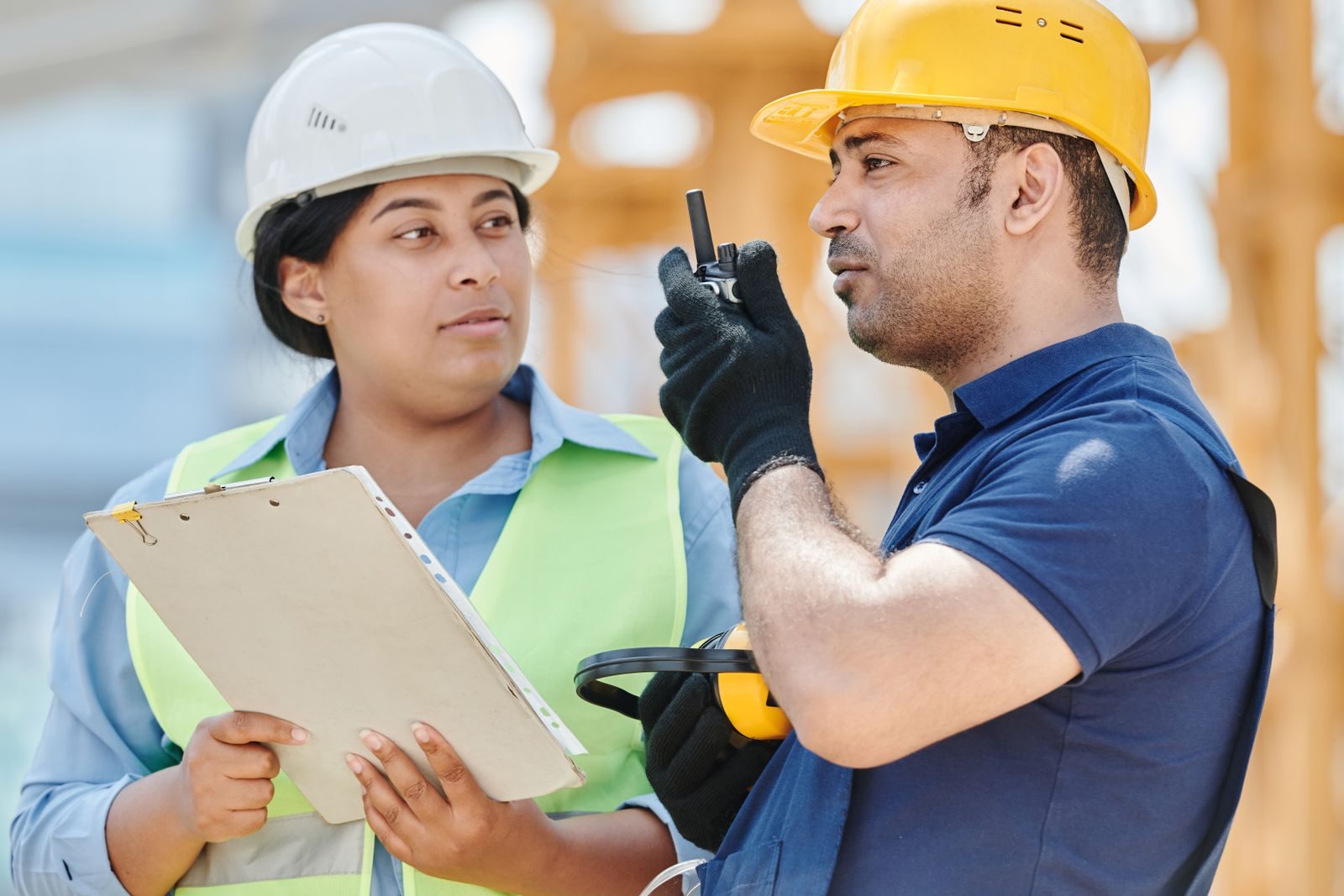 Non-Destructive Testing - Building inspector documenting site observations during an inspection