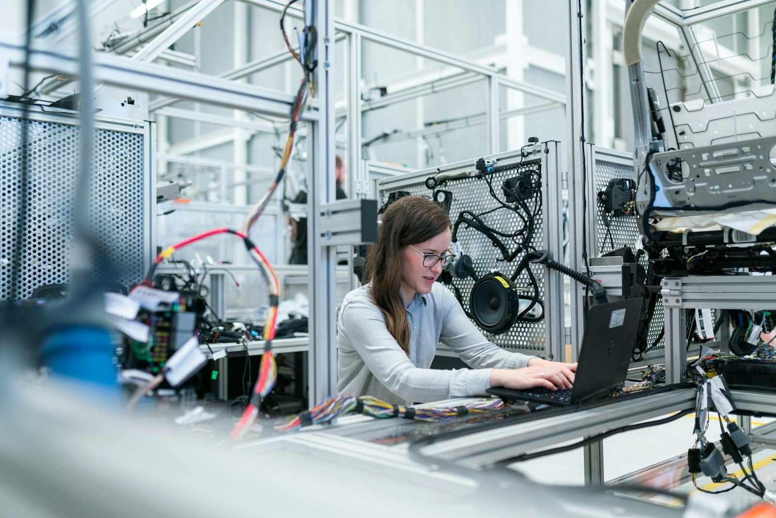 Connected Measurement Instruments - Technician using precision measuring equipment
