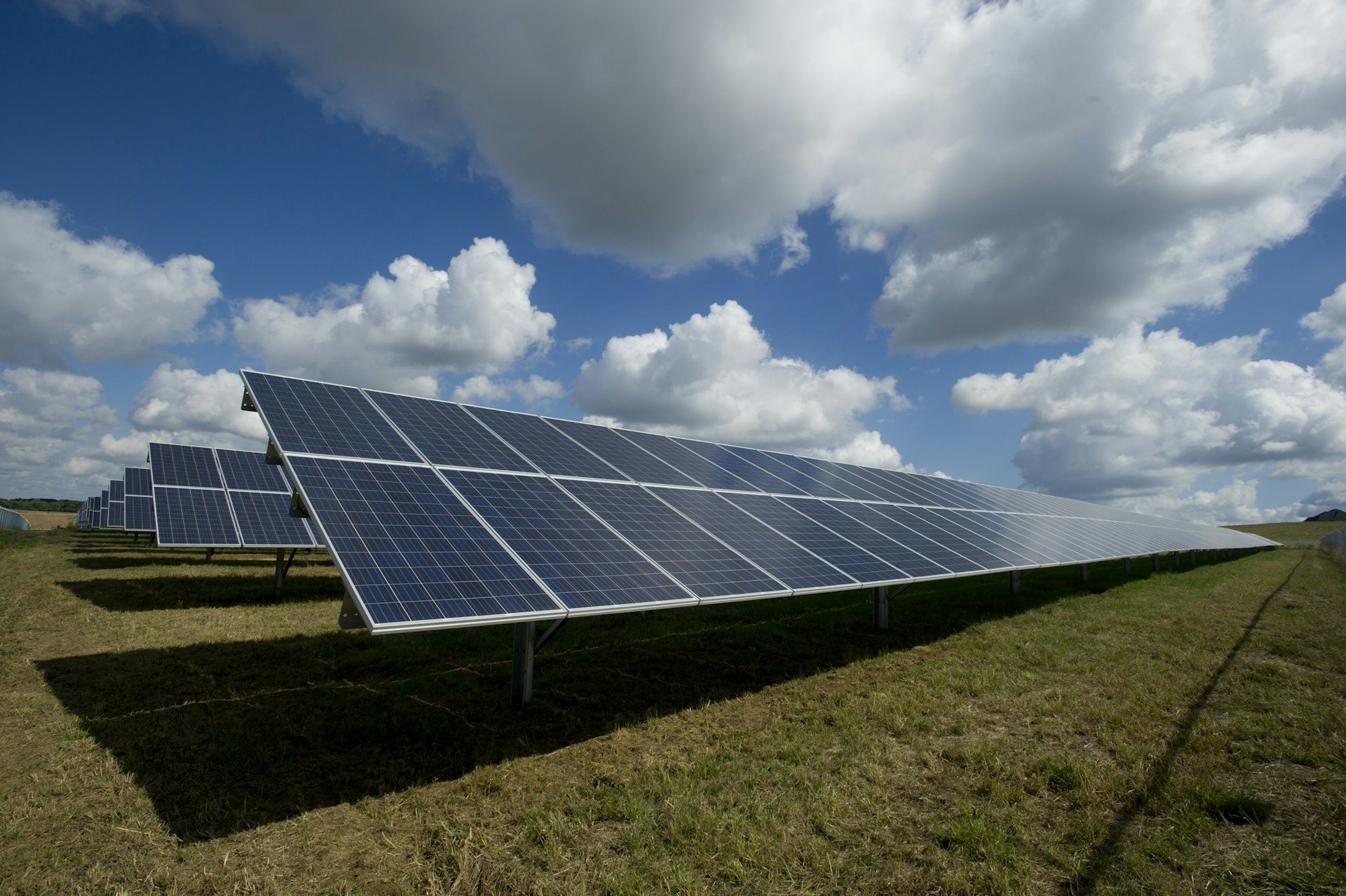 Solar Panels - Rooftop solar panel array prepared for thermal inspection