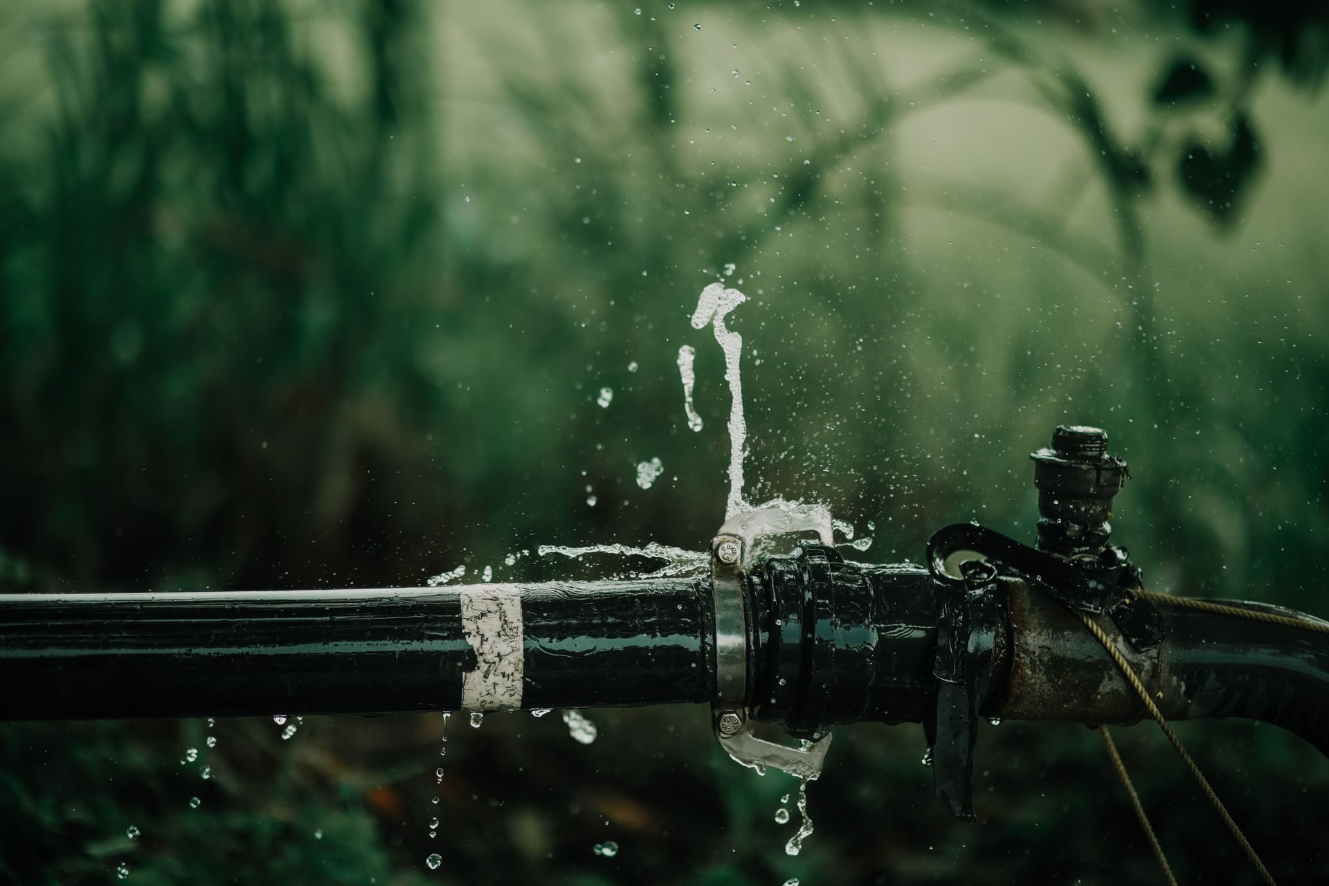 Advanced Water Leakage Detection - Water leaking from a pipeline joint - a typical concealed leakage source